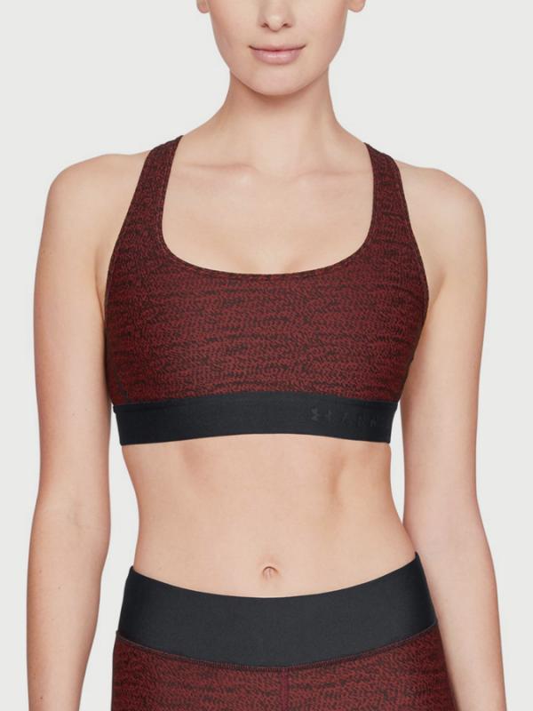 Kompresní podprsenka Under Armour Crossback Jacqrd Q3 Červená