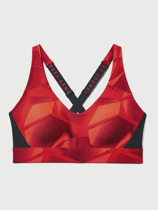 Podprsenka Under Armour Vanish Mid All Over Print Červená