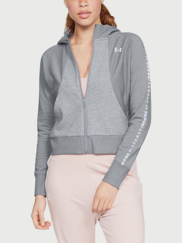 Mikina Under Armour TB Ottoman Fleece FZ-WM Graphic Šedá