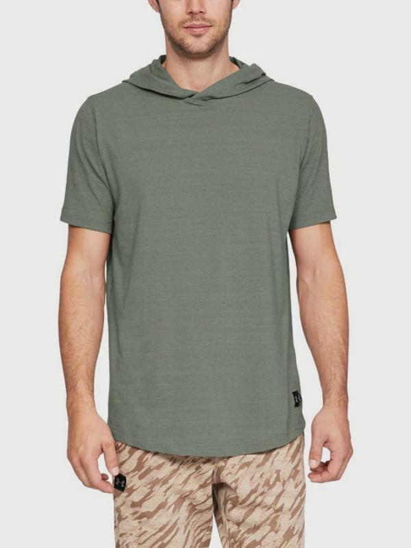 Tričko Under Armour Sportstyle Ss Hoodie Zelená