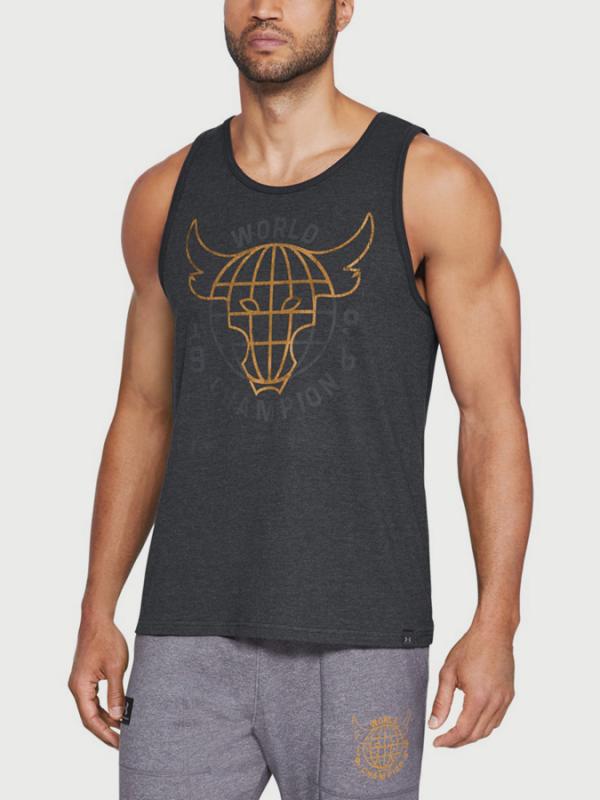Tílko Under Armour Project Rock 96 World Champion Tank Černá