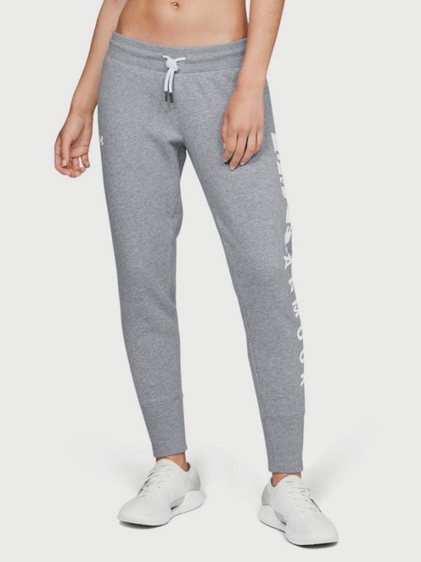 Tepláky Under Armour Cotton Fleece WM Pant Šedá