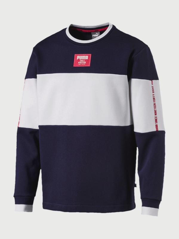 Mikina Puma Rebel Block Crew FL Barevná
