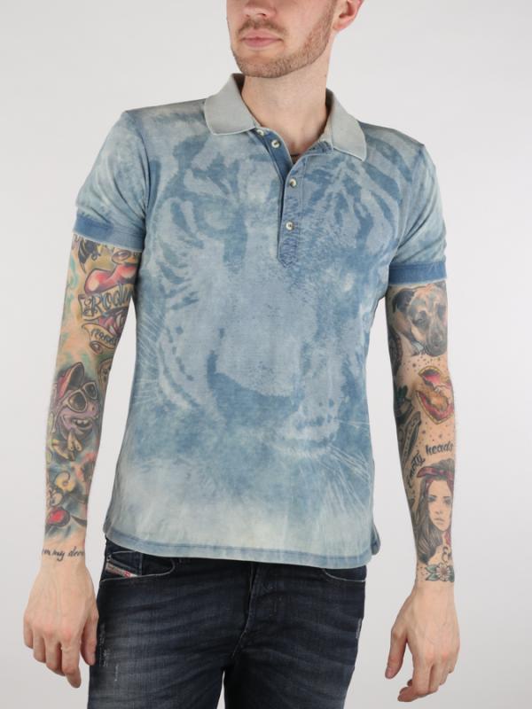 Tričko Diesel T-POLT CAMICIA Modrá