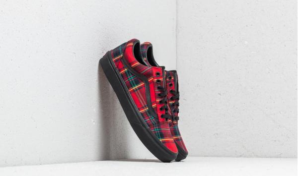 Vans Old Skool (Plaid Mix) Red/ Black