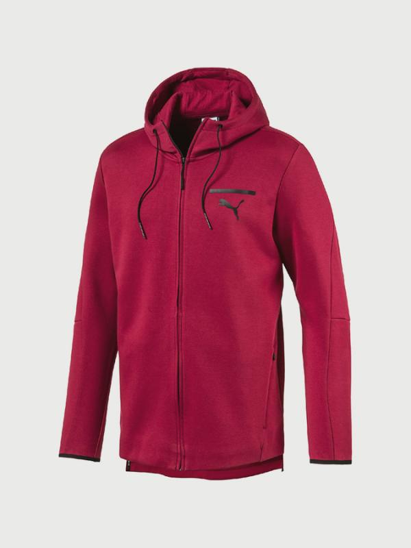 Mikina Puma Evo Core FZ Hoody Červená
