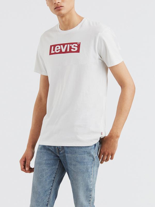 Tričko LEVI'S Graphic Setin Neck 2 Levis Log Bílá