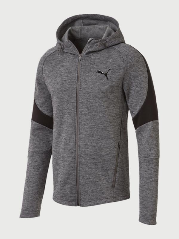 Mikina Puma Evostripe FZ Hoody Šedá
