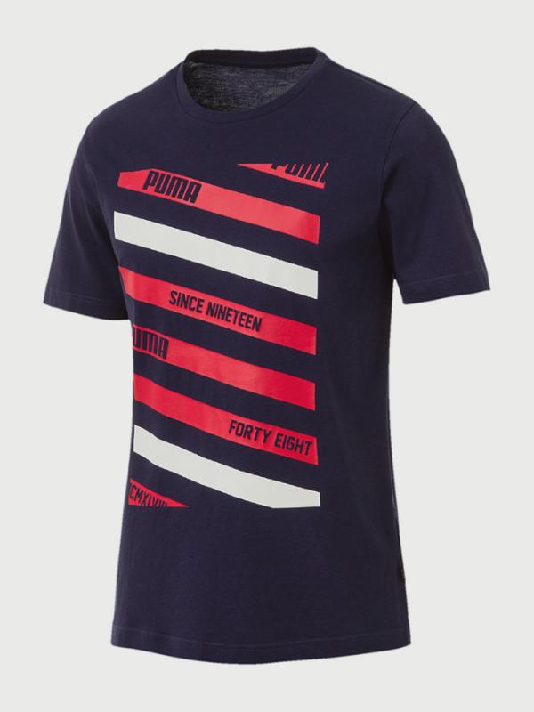 Tričko Puma Lines Graphic Modrá