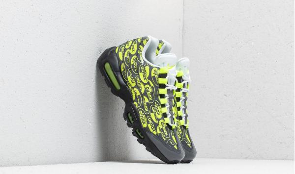 Nike Air Max 95 Premium "All Over Logo" Black/ Volt-Ash-White