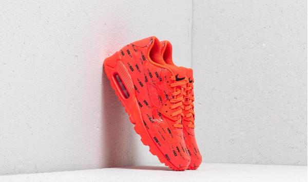 Nike Air Max 90 Premium "All Over Logo" Bright Crimson/ Bright Crimson