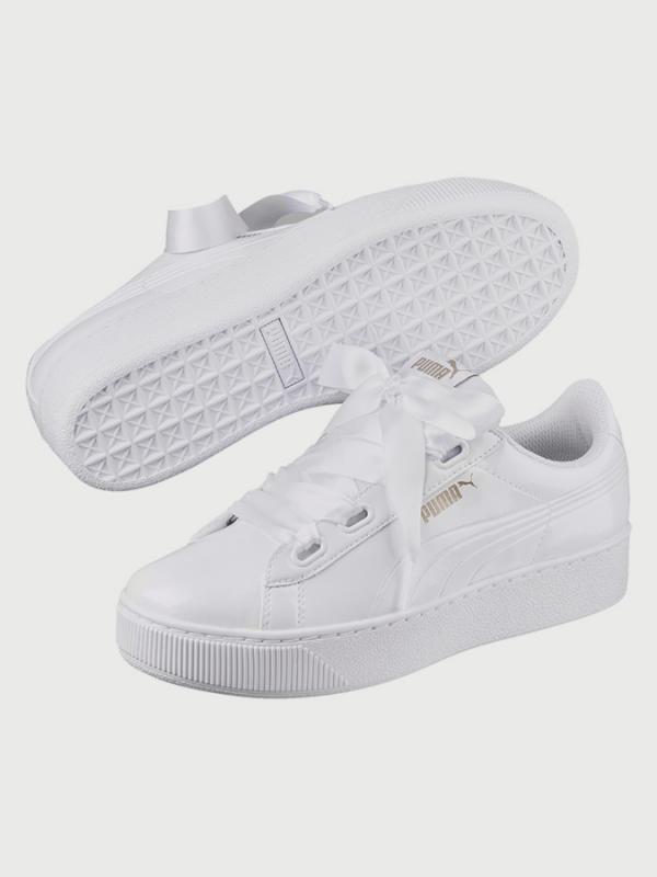 Boty Puma Vikky Platform Ribbon P Bílá
