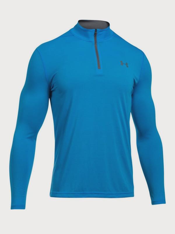 Tričko Under Armour Threadborne Fitted 1/4 Zip Modrá