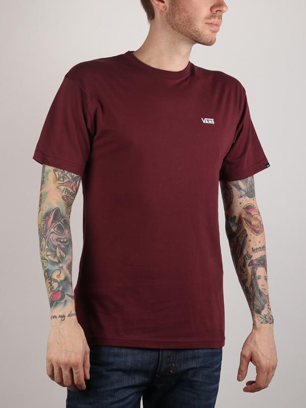 Tričko Vans MN Left Chest Logo T Port Royale Červená