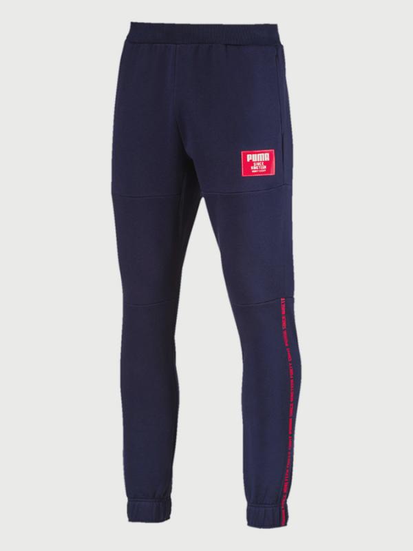 Tepláky Puma Rebel Block Pants FL cl Modrá