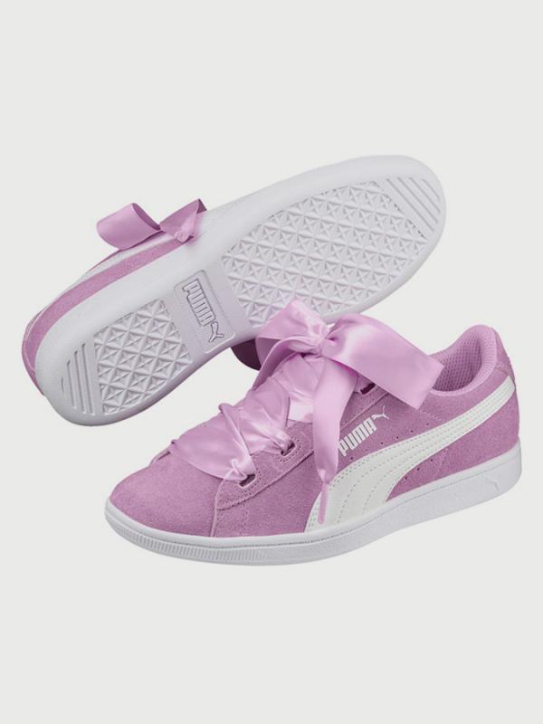 Boty Puma Vikky Ribbon Jr Růžová