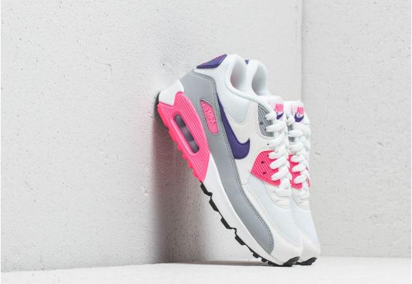 Nike Wmns Air Max 90 White/ Court Purple-Wolf Grey