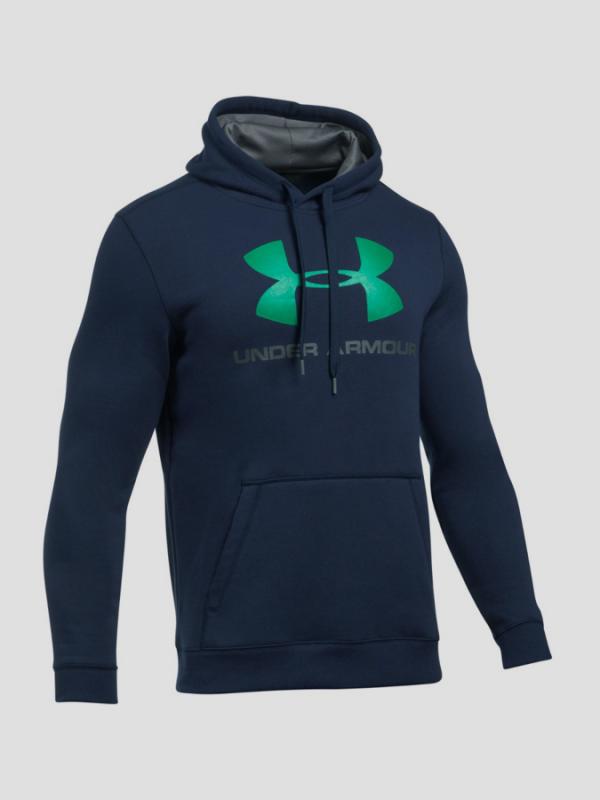 Mikina Under Armour Rival Fitted Graphic Hoodie Modrá