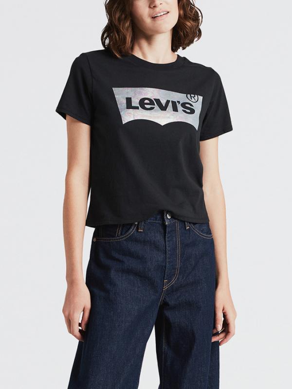 Tričko LEVI'S Graphic Surf Tee Pearlescent Housemark Černá