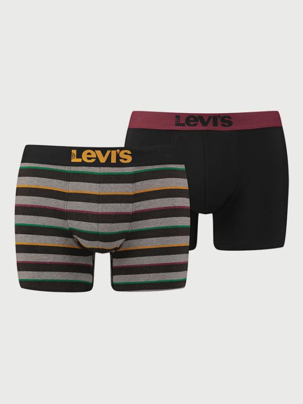 Boxerky LEVI'S 200Sf Multi Col Rugby Stripe Boxer Brief 2 Pack Barevná