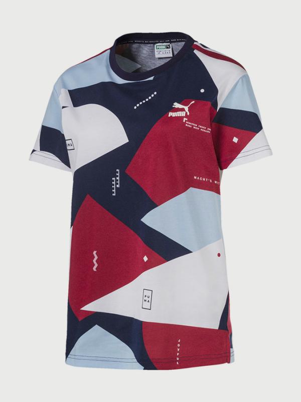 Tričko Puma Classics Logo Tee AOP Barevná