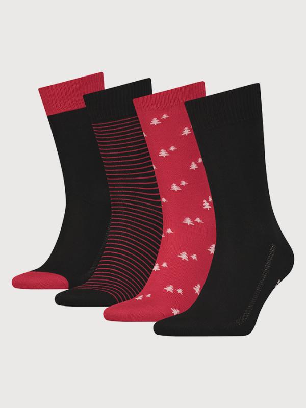 Ponožky LEVI'S Aw18 Giftbox Regular Cut 4 Pack Barevná