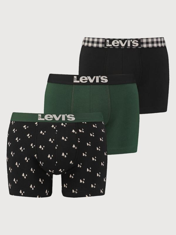 Boxerky LEVI'S 200Sf Giftbox Christmas Boxer Brief 3 Pack Barevná