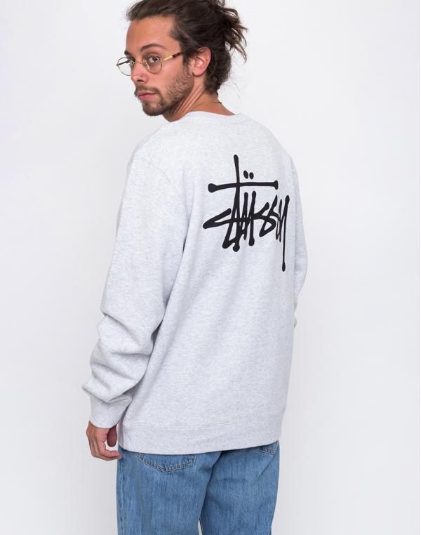 Stussy Basic ash heather XL