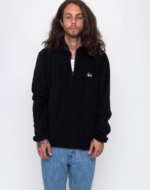 Stüssy Polar Fleece Half Zip black L