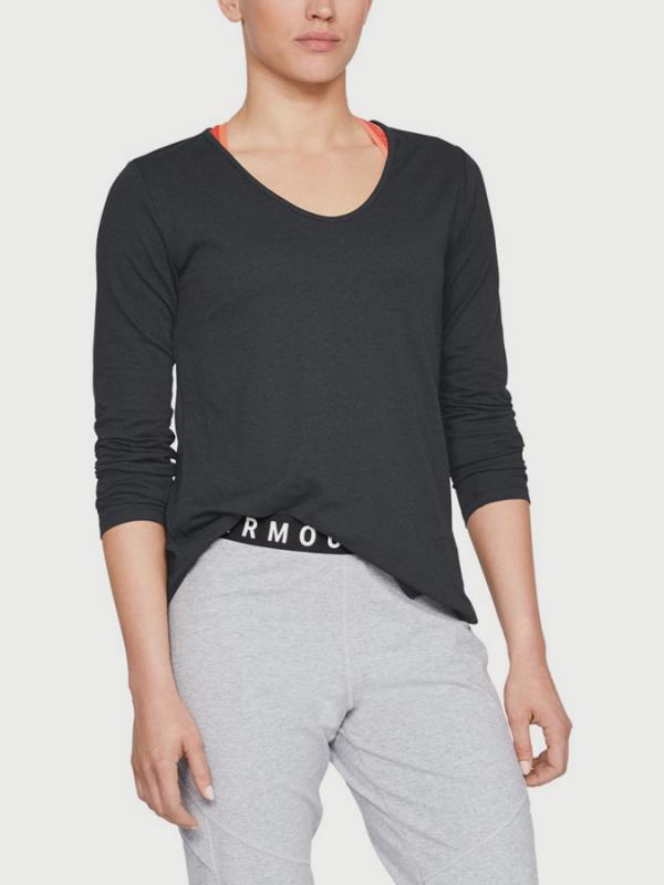 Tričko Under Armour Pindot Open Back LS Černá