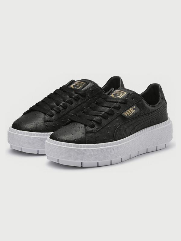Boty Puma Platform Trace Ostrich Wn s Černá