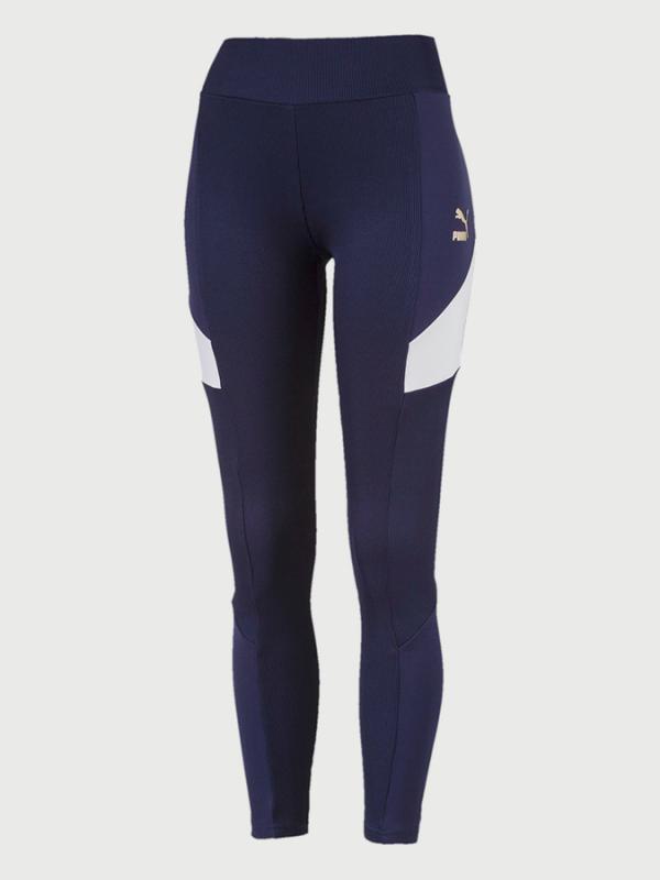Legíny Puma Retro Rib Legging Modrá
