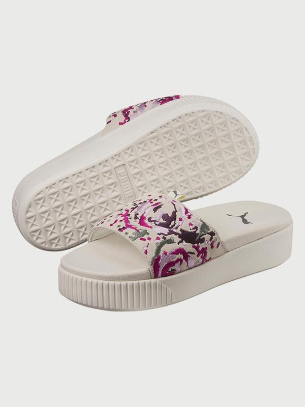 Pantofle Puma Platform Slide Digtl Emb Wns Bílá