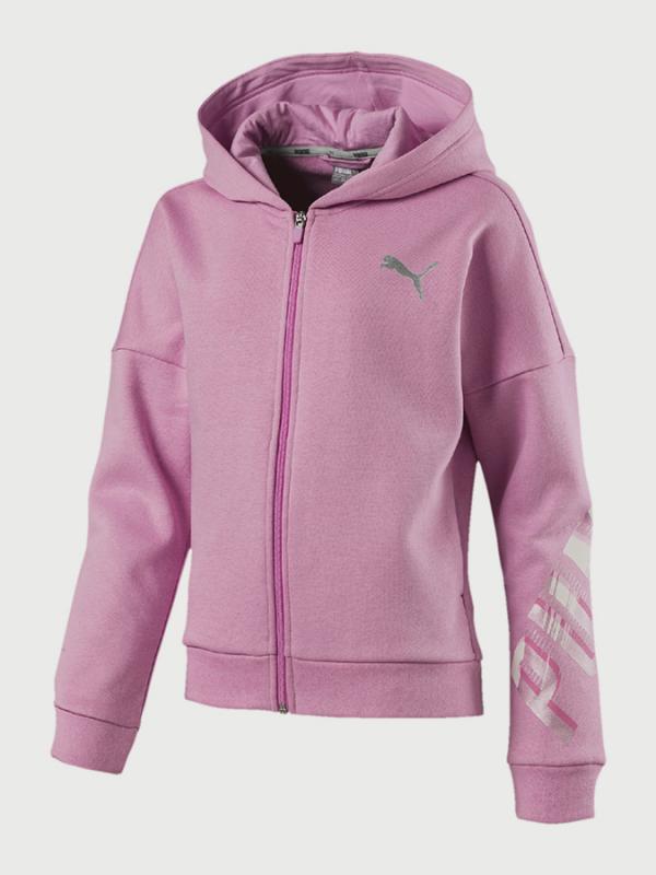 Mikina Puma Style FZ Hoody G Růžová