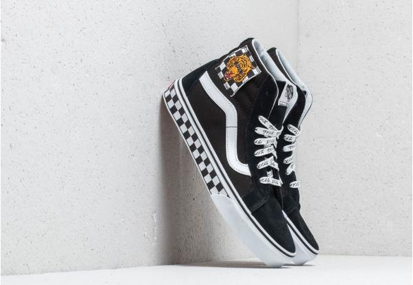 Vans (Tiger Check) Sk8-Hi Reissue Black/ True White