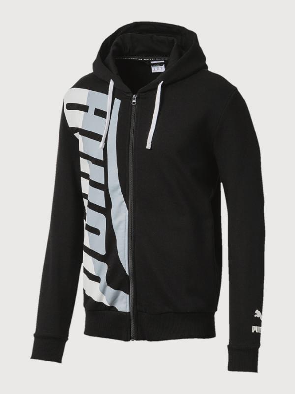 Mikina Puma Loud Pack FZ Hoody Černá