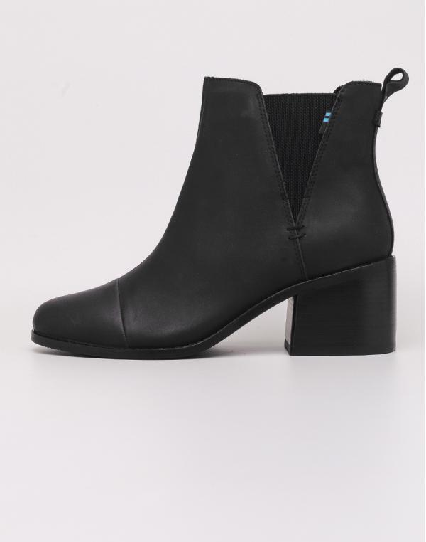 Toms Esme Black Leather 38