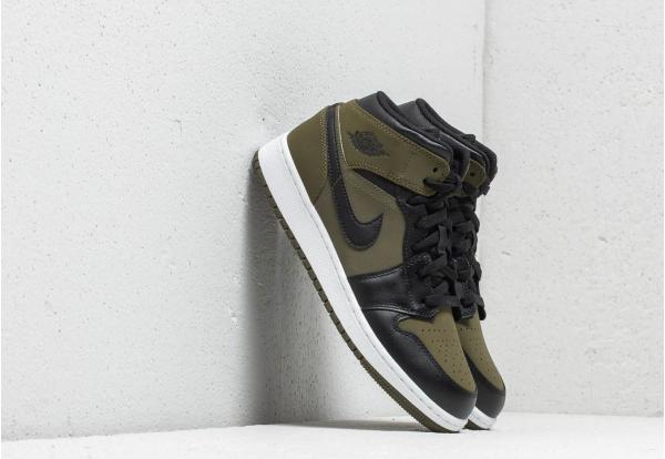 Air jordan 1 Mid BG Olive Canvas/ Black-White