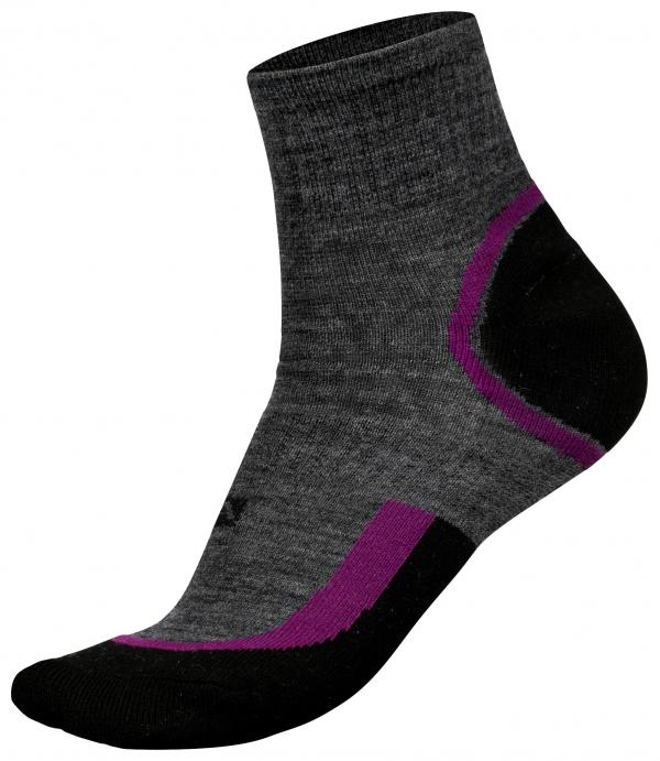ALPINE PRO GENTIN 2 RŮŽOVÁ / FIALOVÁ Unisex Ponožky L