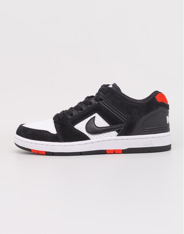 Nike SB Air Force II Low Black/ Black- White- Habanero Red 42