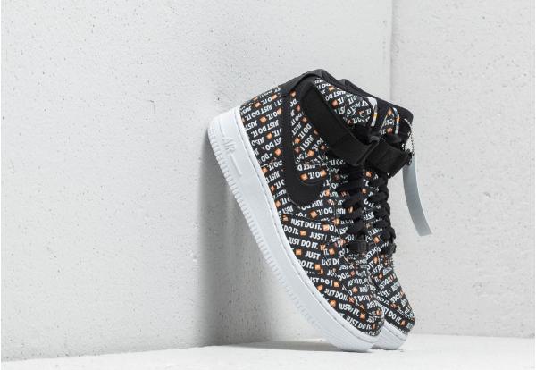 Nike Wmns Air Force 1 Hi LX Black/ Black-White-Total Orange