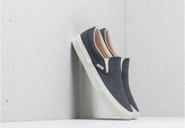 Vans Classic Slip-On (Vansbuck) Asphalt/ Blanc De Blanc