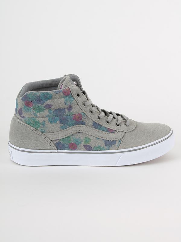 Tenisky Vans W MILTON HI (PRINTED SUEDE) Šedá