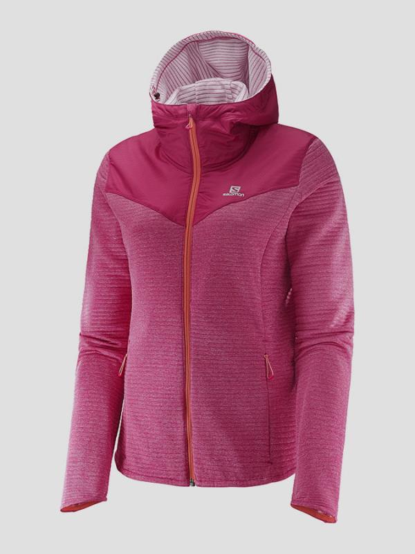 Bunda Salomon ELEVATE FZ MID W Gaura Pink Růžová