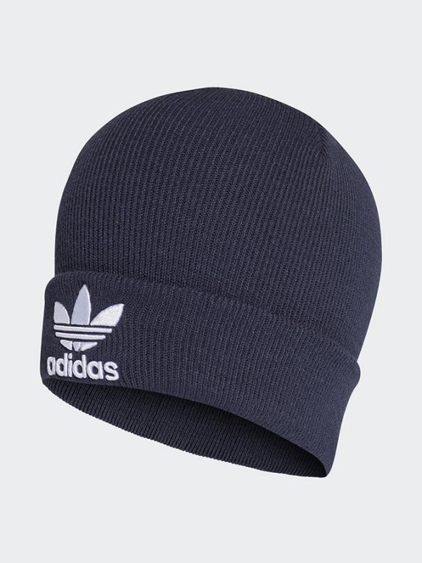 Čepice adidas Originals Trefoil Beanie Modrá