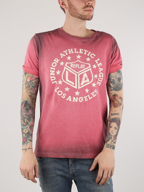Tričko Replay M3483 T-Shirts Růžová