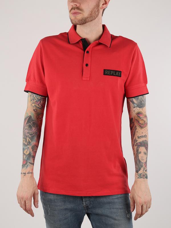 Tričko Replay M3575B Polo Červená