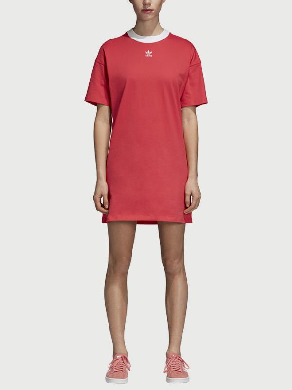 Šaty adidas Originals Trefoil Dress Červená
