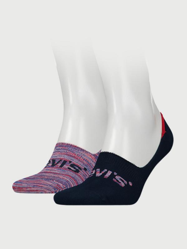 Ponožky LEVI'S 168Sf Low Rise Run Free Logo 2 Pack Červená