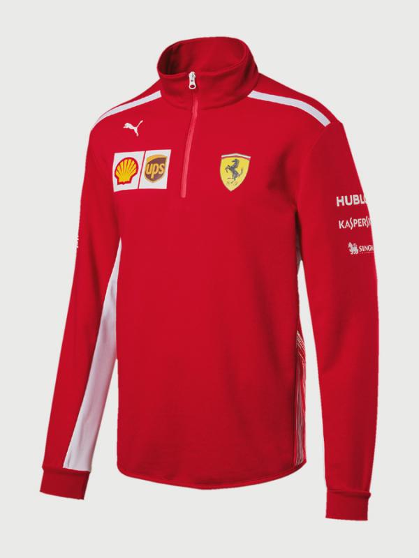 Mikina Puma SF Team Half Zip Fleece Červená